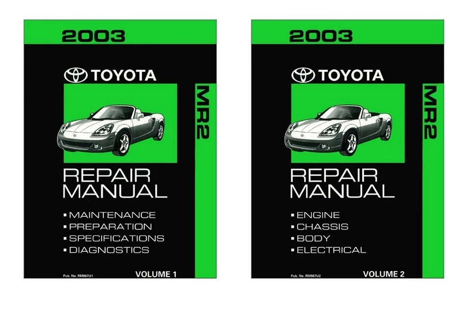 2003 Toyota MR-2 Shop Service Repair Manual Book Engine Drivetrain OEM - Image 1 of 1