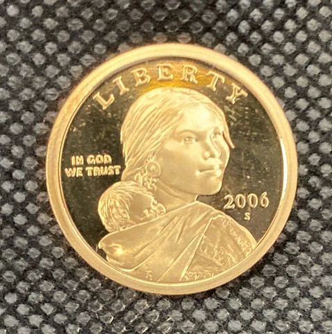2006 S SACAGAWEA Golden Dollar Native American PROOF Coin US Mint MADE IN USA Cover