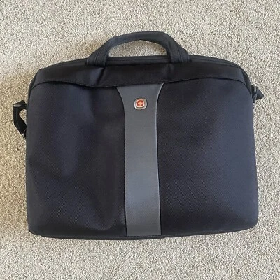 Wenger Swiss Gear Estuche para Computadora Portátil 18” Bolso de Hombro Equipaje de Mano Negro/Gris Foto 1 de 3