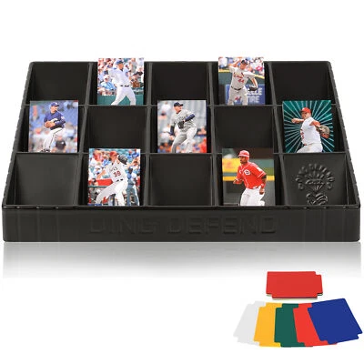 Card Sorting Tray - Stackable Trading Card Organizer, Includes 15 Card Dividers - Image 1 of 4