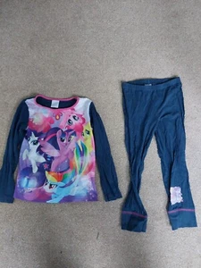 Girls My Little pony age 7-8 years multi coloured winter pyjama set 2 piece - Picture 1 of 6