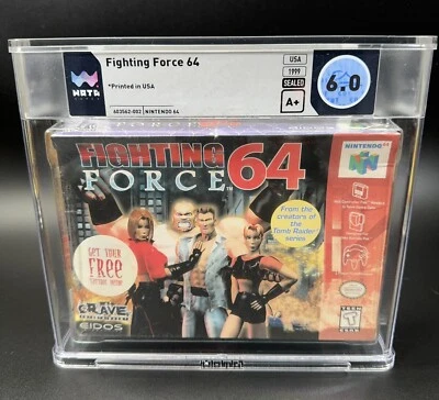 WATA 6.0 A+ Fighting Force 64 Nintendo 64, 1999 Factory SEALED CGC VGA Graded - Image 1 of 2