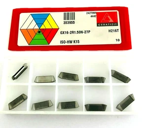 CERATIZIT GX16-2R1.50N-27P H216T CARBIDE GROOVING INSERT NEW 10 pcs. - Picture 1 of 3