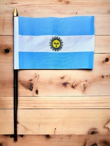 ARGENTINA Small hand waving FLAG 6" X 4" (15cm x 10cm) flags - Picture 1 of 1