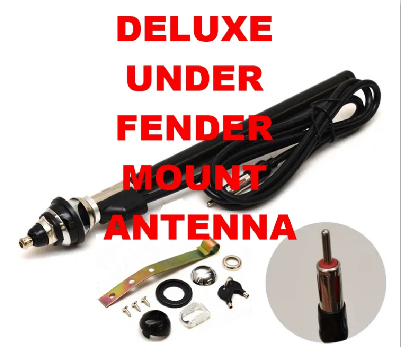 Antena de coche AM/FM de lujo con mástil de acero de 31" con 2 teclas + ángulo ajustable Foto 1 de 4