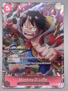 Monkey.D.Luffy ST01-012 Championship 2024 Celebration Pack Promo Near Mint NM - Picture 1 of 2