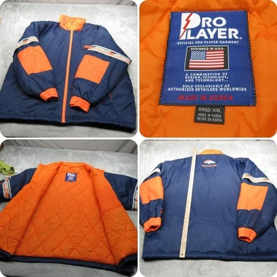 Chaqueta Denver Broncos Para Hombres XXL Jugador Profesional Azul Marino NFL Resistente al Agua De Colección RARA Foto 1 de 4