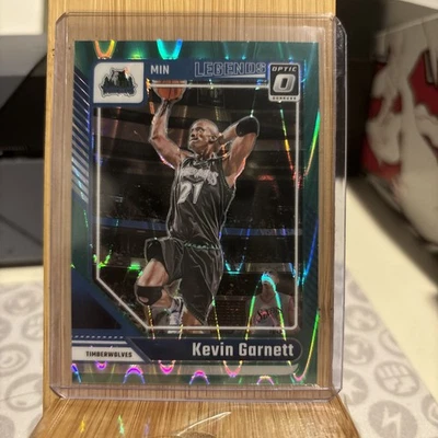 Baloncesto óptico Kevin Garnett 2024-25 Donruss verde sísmico #246 Timberwolves Foto 1 de 2
