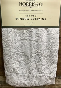 William Morris & Co. ERDBEERSTIEB Fenster Vorhänge Paneele Set Paar - 38 x 84" - Bild 1 von 9