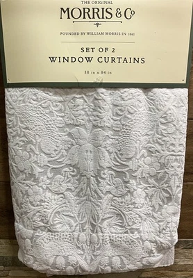 William Morris & Co. "Juego de paneles de cortinas de ventana Strawberry Thief - 38 x 84""" Foto 1 de 4