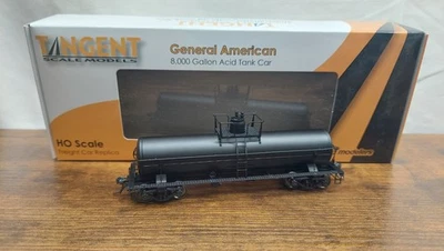 HO Scal Tangent 13005-02 GA 8,000 Gal Acid Tank Car Undecorated Primer Black - Image 1 of 4