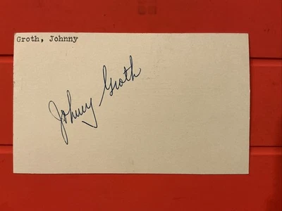 Johnny Groth 🔥🔥MLB Debut: 1946 Detroit Tigers 🔥🔥Autograph Postcard 🔥🔥 - Image 1 of 2