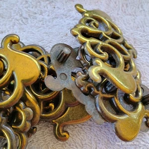 LOT Of 3.5-Pounds Brass Drawer Pulls 2" C-on-C, Approx 80 PCs "Keyhole" Design - Picture 1 of 10