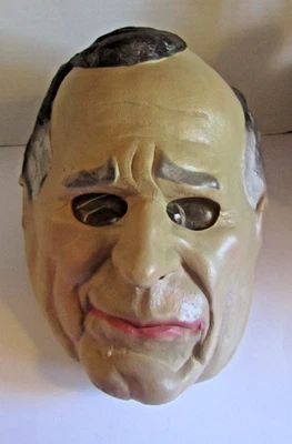 George H. W. Bush Halloween Presidential Mask (1988 by Cesar) VINTAGE - Image 1 of 3