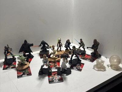 Star Wars Disney Infinity Lot 12 Figures + 2 Game Crystal All With Cards - Image 1 of 4