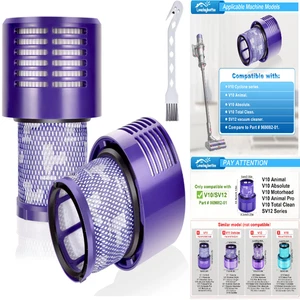 Dyson V10 Filter mit Reinigungsbürste | H12-Filter | 2 Stück - Bild 1 von 7