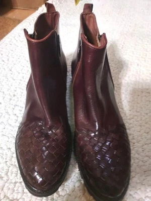 Botín para mujer Sesto Meucci de cuero marrón hecho en Italia talla 11 M Foto 1 de 4