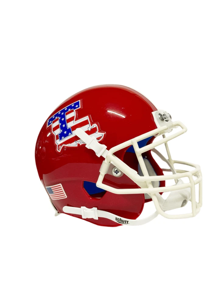 Louisiana Tech Bulldogs Scarlett Bandera Americana Logo Schutt NCAA Fútbol Universitario Foto 1 de 1