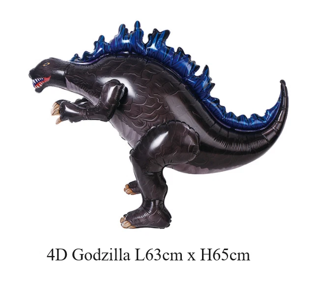 Globos de papel de aluminio 3D Godzilla dinosaurio T-Rex globos niños fiesta de cumpleaños decoración Foto 1 de 1