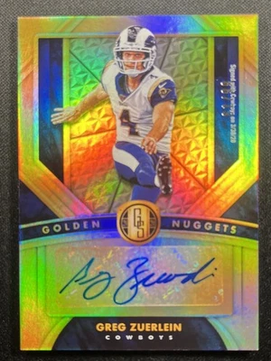 Greg Zuerlein 2020 Panini Gold Standard Golden Nuggets Auto #D/99 #GN14 Auto - Image 1 of 4