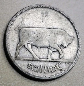 1931 1 Shilling Scilling Silver Coin Ireland Republic KM-6  Very Good VG - Picture 1 of 3
