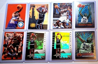 Lote de 8 tarjetas Shaquille O'Neal. Cubierta superior 1993-94, Fleer, Topps Finest. Foto 1 de 3