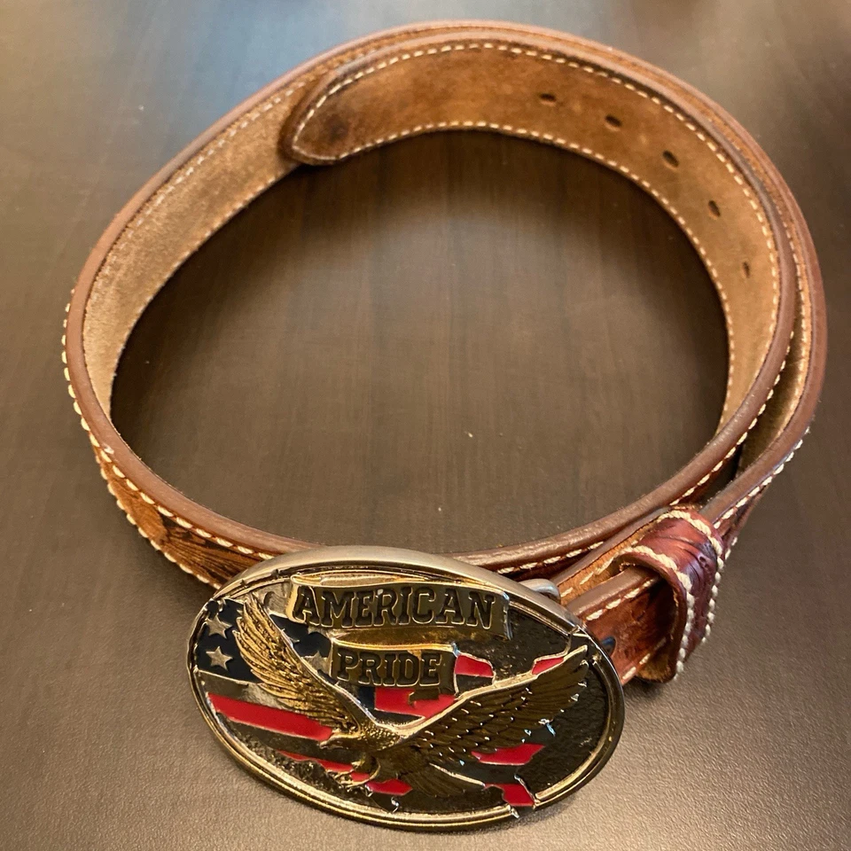 Authentic Tony Lama  C40064 tooled leather Belt Size 32   - Image 1 of 4