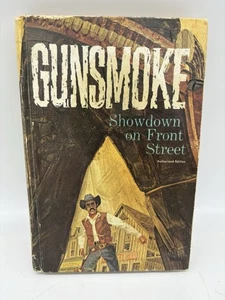 Vintage 1969 GUNSMOKE Showdown on Front Street Hardcover Book Whitman Western - Imagen 1 de 9