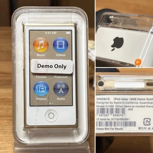 ULTRA RARE! SEALED DEMO Apple ipod Nano 7th Gen Gold 3A656JA DEMO NOT FOR RESALE - Picture 1 of 13
