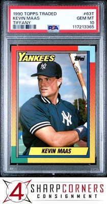 1990 Topps negociado Tiffany #63T Kevin Maas RC Yankees PSA 10 Foto 1 de 3