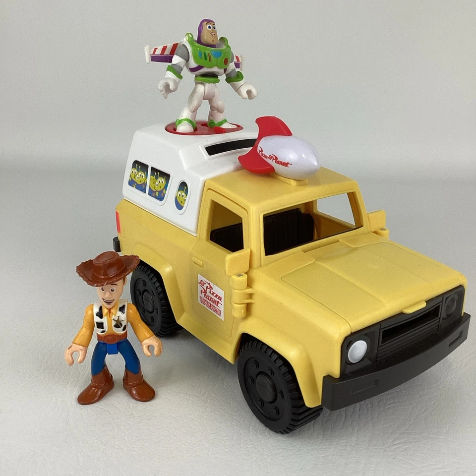 Imaginext Disney Toy Story Pizza Planet Delivery Truck Woody Buzz Figures 2011 - Image 1 of 4