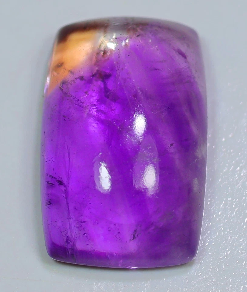 Gemas de anillo de cabujón rectángulo ametrino púrpura natural 23 quilates 8X14X24 mm HQ-275 Foto 1 de 1