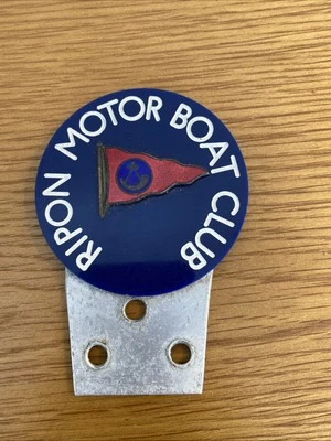 Ripon Motor Boat Club car boat cruiser badge emblem  - Rare - Image 1 of 4