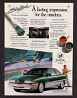 1992 BUICK Skylark impression originale vintage AD - photo de voiture verte artiste Ed Lister