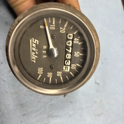 1972 Snojet Sno Jet SST 440 vintage snowmobile 433 speedometer gauge good - Image 1 of 3