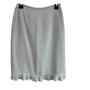 Vintage Talbots Silk Skirt Ruffle Hem Pencil Career Party Cocktail Size 4 - Picture 1 of 9