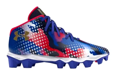 UNDER ARMOUR Jr. Spotlight 4.0 RM USA Football Cleats Youth 4, 4.5 or 5 NEW  $50 - Image 1 of 4