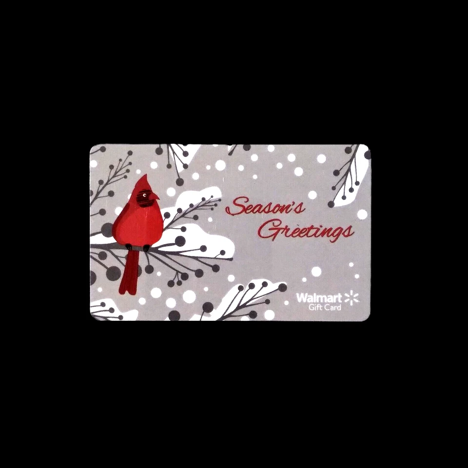 Walmart Season's Greetings Red Cardinals Snow NEW COLLECTIBLE GIFT CARD $0 #8745 - Image 1 of 1