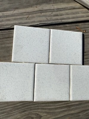 Suntile EE. UU. Blanco Brillante con Negro Moteado 4 5/16” por 4 5/16” Azulejo Cerámico Foto 1 de 4