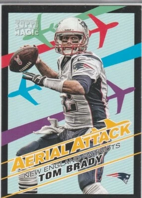 TOM BRADY 2013 Topps Magic AERIAL ATTACK INSERT FOOTBALL Card NEW ENGLAND PATS! - Image 1 of 2