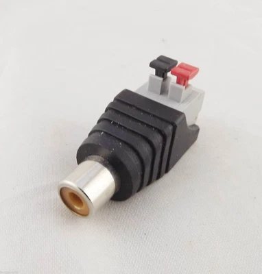 10 RCA Female Push-in Type Spring Screwless Terminal Quick Connector CCTV Camera - Image 1 of 4