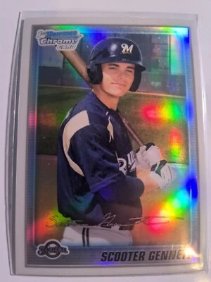 2010 Bowman Chrome Prospects Baseball Refractor /500 #BCP206 Scooter Gennett - Image 1 of 3