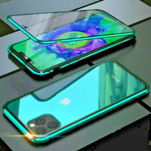 360° FRONT + BACK GLASS Magnetic Phone Case iPhone 11 12 13 PRO MAX X XS XR 7 8  - Picture 1 of 15
