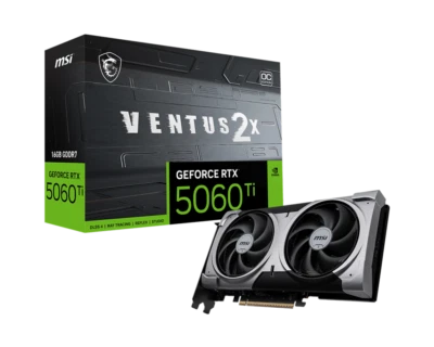 MSI GeForce RTX 5060 Ti 16G VENTUS 2X OC PLUS Graphics Card GDDR7 28Gbps [NEW] - Image 1 of 4