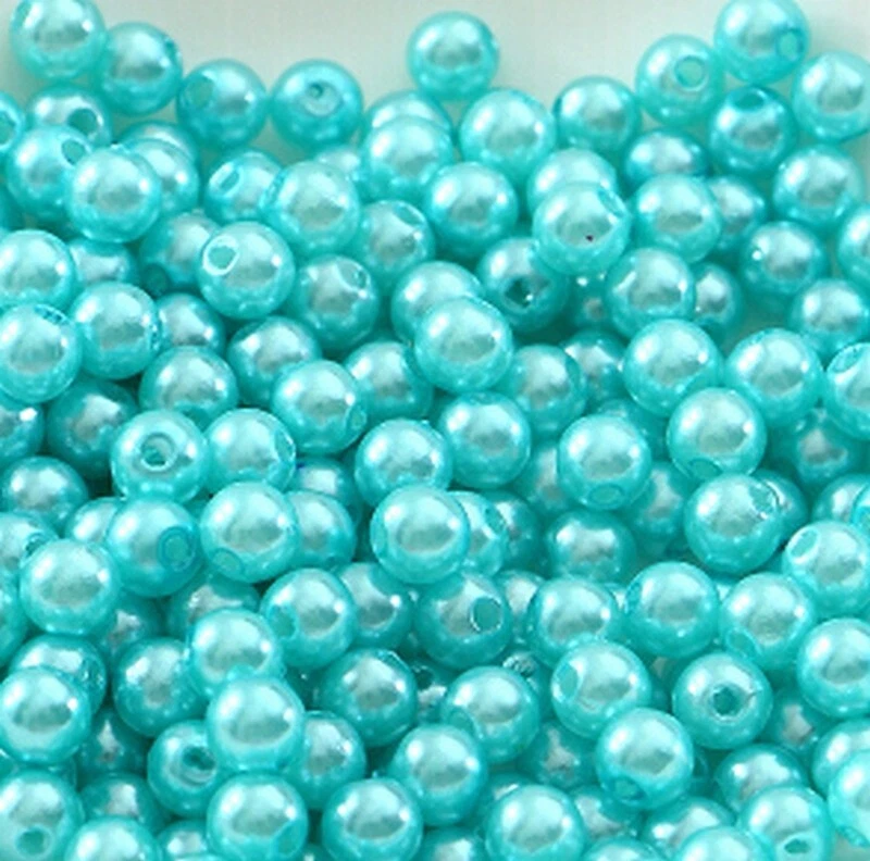 SAVMER 100 Perle imitation Brillant 3mm Couleur Turquoise