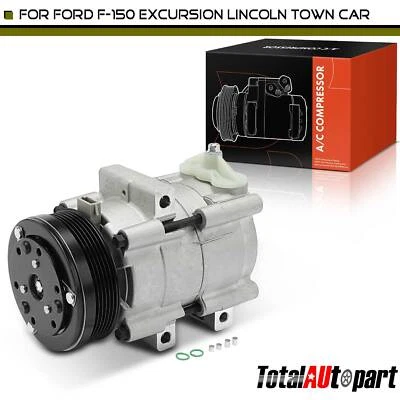 Compresor de aire acondicionado con embrague para Ford F-150 Mustang Crown Victoria Excursion Lincoln Foto 1 de 4
