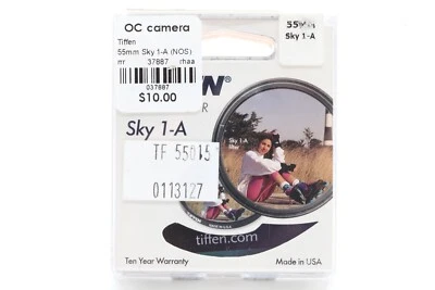 New Old Stock Tiffen 55mm Sky 1-A Filter with Case #37887 - Image 1 of 4