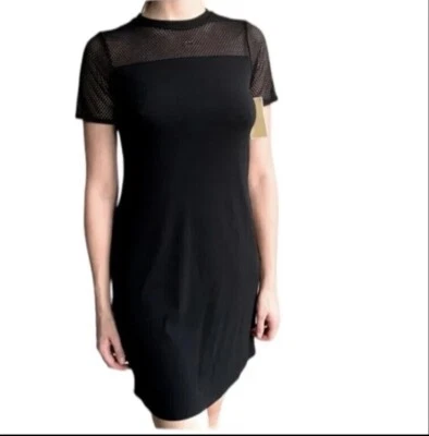 Michael Kors Black Mesh Eyelit Dress Size Small MSRP $98 - Изображение 1 из 4