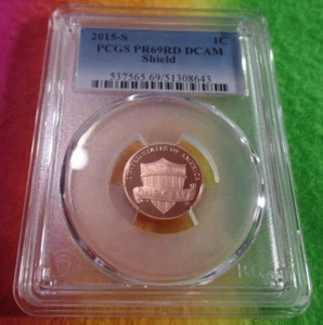 2015-S Lincoln Cent PCGS PR69RD DCAM Shield !!!NICE!!! - Picture 1 of 2