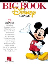 The Big Book of Disney Songs for Violin Solo Kids Sheet Music Hal Leonard New